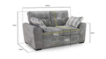 Load image into Gallery viewer, Ruiss Sofa Grey Sofa in 2, Seater - DunePine UAE