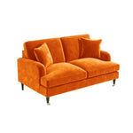 Load image into Gallery viewer, Orange Velvet 2 Seater Sofa sofa by DunePine - premium handmade upholstery available in UAE.