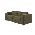 Load image into Gallery viewer, Khaki Green Velvet 3 Seater Sofa sofa by DunePine - premium handmade upholstery available in UAE.