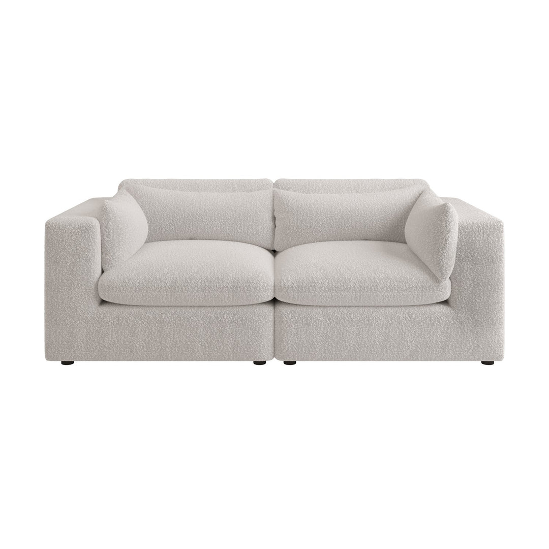 Beige Boucle 3 Seater Sofa sofa by DunePine - premium handmade upholstery available in UAE.