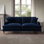 Load image into Gallery viewer, Navy Velvet 3 Seater Sofa sofa by DunePine - premium handmade upholstery available in UAE.