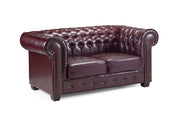 Lunetta Sofa Oxblood Red Sofa in 2, Seater - DunePine UAE