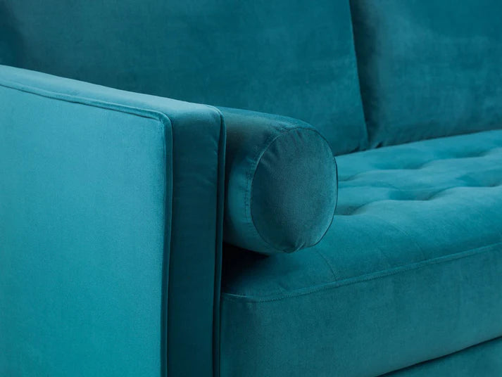 Velora Sofa Plush Teal Sofa in 4, Seater - DunePine UAE