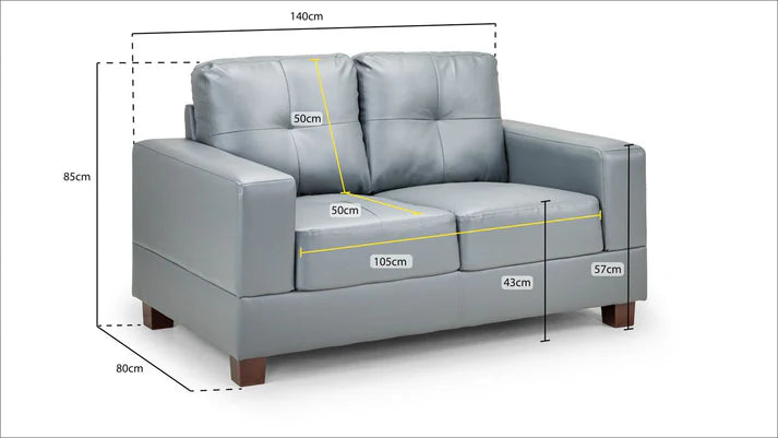 Coziro Sofa Grey Fabric Sofa in 2, Seater - DunePine UAE