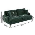 Load image into Gallery viewer, Dark Green Velvet 4 Seater Sofa sofa by DunePine - premium handmade upholstery available in UAE.