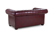 Lunetta Sofa Oxblood Red Sofa in 2, Seater - DunePine UAE