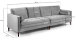 Load image into Gallery viewer, Velora Sofa Plush Grey Sofa in 4, Seater - DunePine UAE