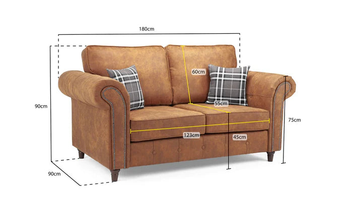 Astra Sofa Tan Sofa in 2, Seater - DunePine UAE