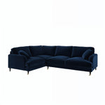 Load image into Gallery viewer, Navy Velvet 4 Seater Left Hand Corner Sofa sofa by DunePine - premium handmade upholstery available in UAE.