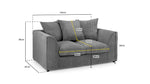 Load image into Gallery viewer, Harly Jumbo Sofa Grey Sofa in 2, Seater - DunePine UAE