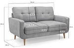 Load image into Gallery viewer, Auro Sofa Grey Sofa in 2, Seater - DunePine UAE