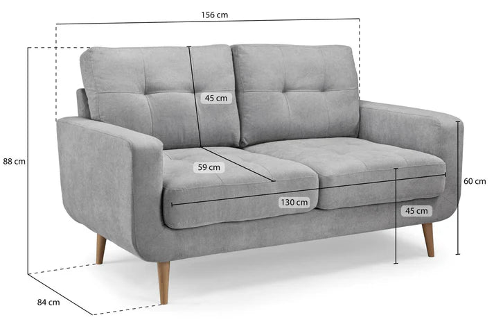 Auro Sofa Grey Sofa in 2, Seater - DunePine UAE