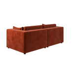 Load image into Gallery viewer, Burnt Orange Velvet 3 Seater Sofa sofa by DunePine - premium handmade upholstery available in UAE.