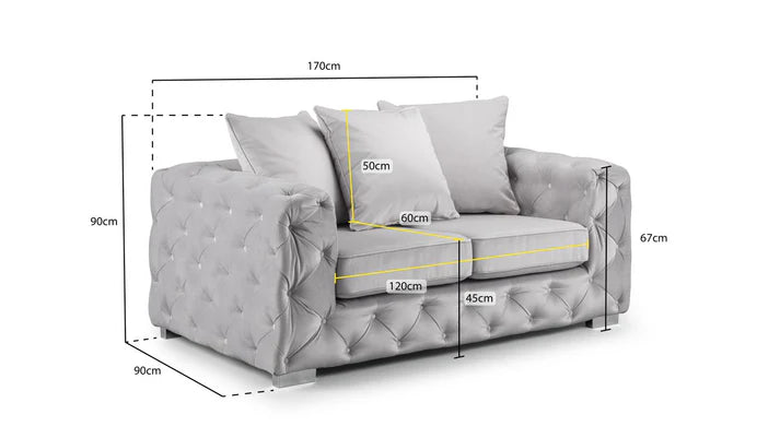 Sofiba Sofa Slate Sofa in 2, Seater - DunePine UAE