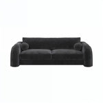 Load image into Gallery viewer, Dark Grey Velvet Curved 3 Seater Sofa sofa by DunePine - premium handmade upholstery available in UAE.