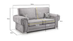 Load image into Gallery viewer, Verona Fullback Sofa Grey Sofa in 3, Seater - DunePine UAE