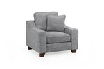 Load image into Gallery viewer, Gray armchair on a white background