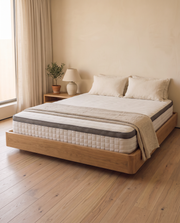 Harrington euro top mattress in a warm bedroom – Dune & Pine mattresses