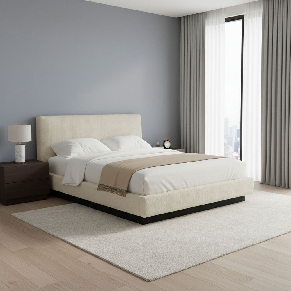 HavenRise Upholstered Hydraulic Bed with Storage