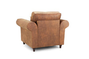 Brown armchair on a white background