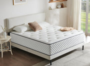 Dune & Pine Hybrid Pocket Spring Medium-Firm Bed Mattress with Open Coil Sleep Support 28cm