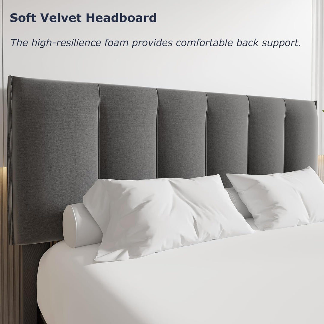Vecelo Premium Bed Frame Upholstered
