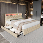 Load image into Gallery viewer, ModernLuxe Premium Upholstered Bed Frame
