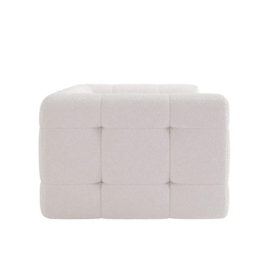 white sofa in a white background