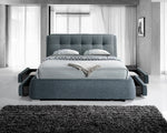 Load image into Gallery viewer, Artisan Fabric Premium Bed Frame – premium bed frame made in UAE by DunePine with upholstery finish.
