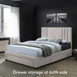 Load image into Gallery viewer, Cambric Drawers Storage Premium Bed Frame (3 drawer storage) Premium Bed Frame by Dunepine, Dubai UAE
