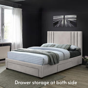 Cambric Drawers Storage Premium Bed Frame (3 drawer storage) Premium Bed Frame by Dunepine, Dubai UAE