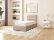 Switzer Premium Ottoman Bed – premium bed frame made in UAE by DunePine with upholstery finish.