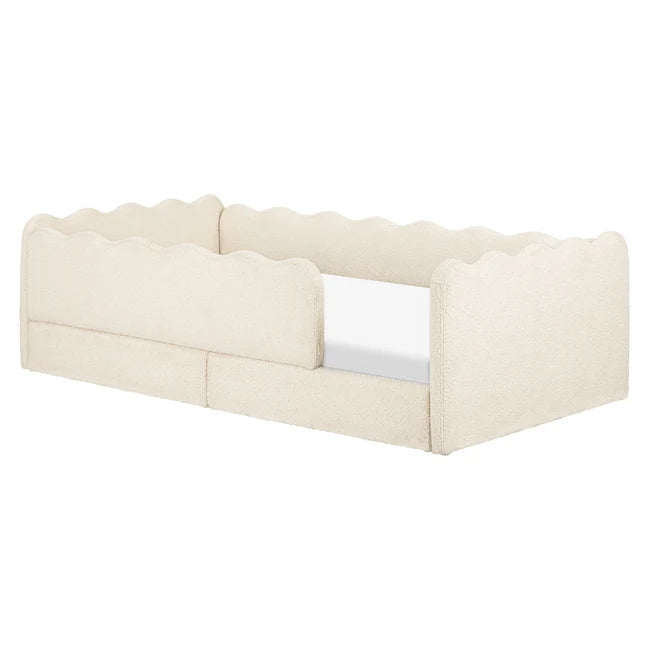 Beige sectional sofa on a white background