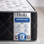 Load image into Gallery viewer, Elysio Springvale mattress with label on a wooden floor