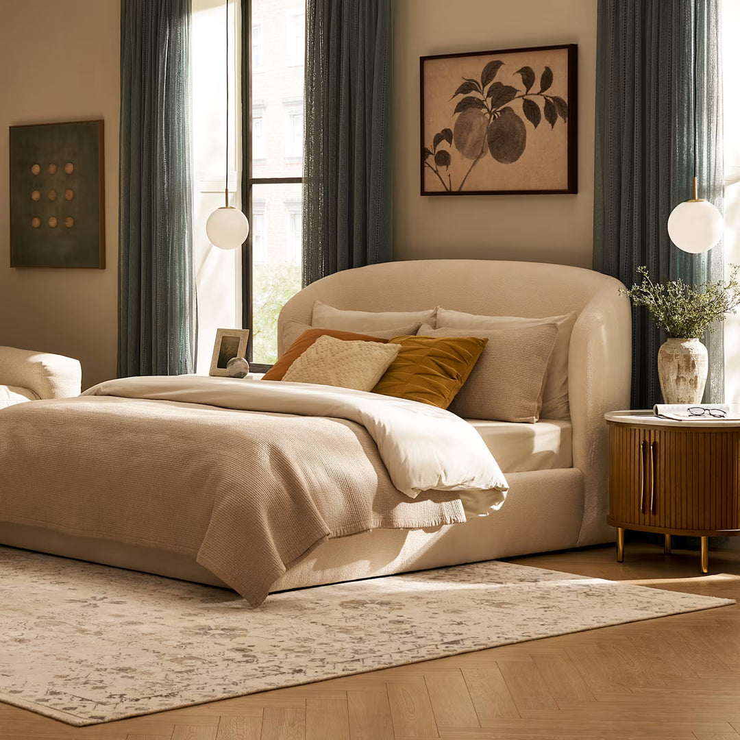 Grand Canal Upholstered Bed – made in UAE by Dune & Pine