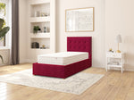 Load image into Gallery viewer, Edwards Fabric Premium Ottoman Bed – premium bed frame made in UAE by DunePine with upholstery finish.
