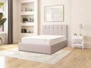 Celestial Premium Ottoman Bed Frame – premium bed frame made in UAE by DunePine with upholstery finish.