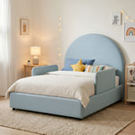 Load image into Gallery viewer, LittleNest Upholstered Kids Bed with Removable Side Rails