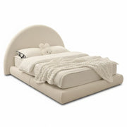 kids bed with semi circle headboard in a white background