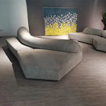 Load image into Gallery viewer, Modern living room with a gray sofa and abstract painting on the wall.
