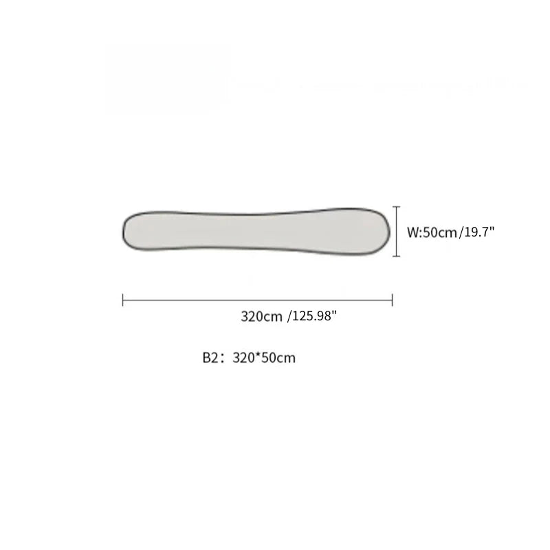 Measurement chart of a rectangular object with dimensions labeled