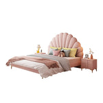 Load image into Gallery viewer, Petal Shell Upholstered Kids Bed with Trundle