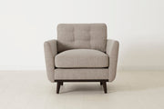 Gray armchair on a white background