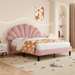 Load image into Gallery viewer, Rosa Scallop Shell Upholstered Kids Bed
