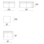 Load image into Gallery viewer, Technical drawing of a kitchen cabinet with dimensions labeled
