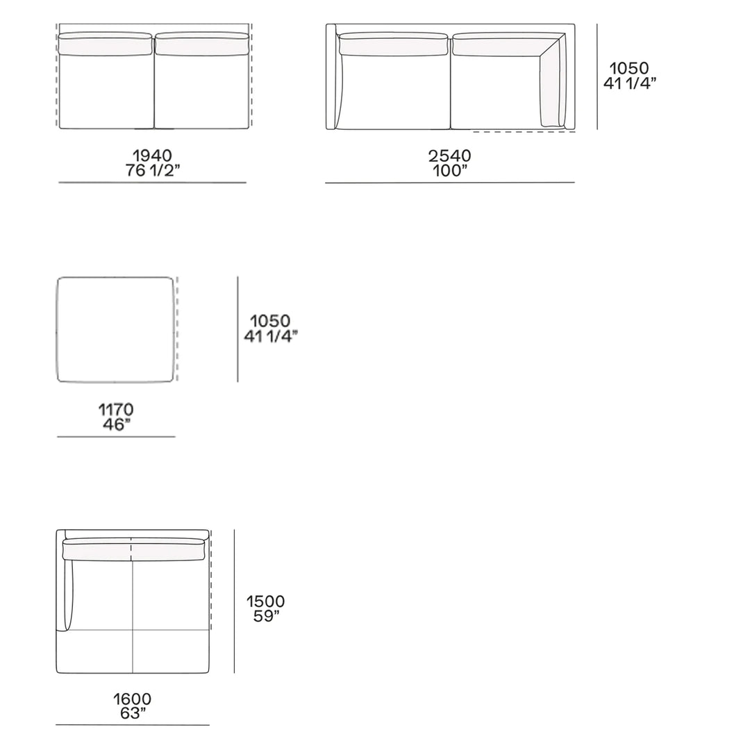 Technical drawing of a kitchen cabinet with dimensions labeled