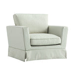 Load image into Gallery viewer, Striped armchair with a white background
