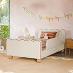 Load image into Gallery viewer, Serenity Upholstered Kids Bed with Removable Safety Rails – Dune &amp; Pine UAE