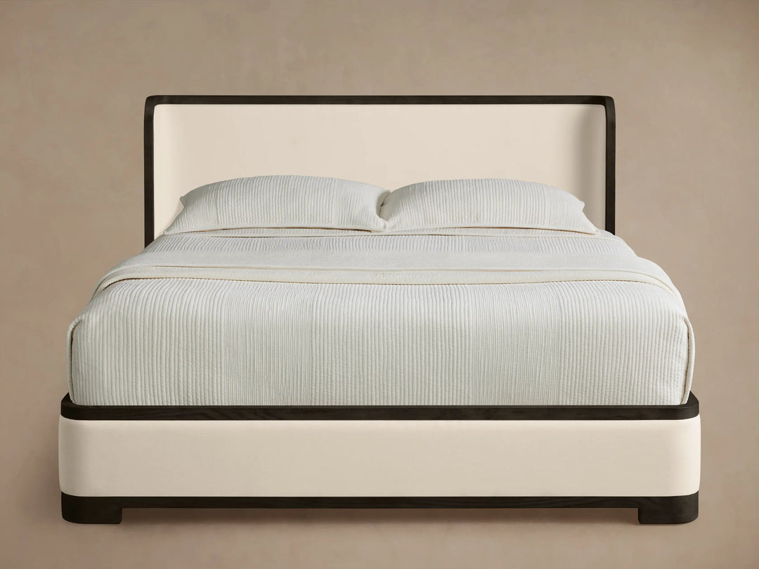 Sienna Curved Upholstered Bed – made in UAE by Dune & Pine