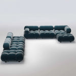 Load image into Gallery viewer, Modern blue sofa set on a white background
